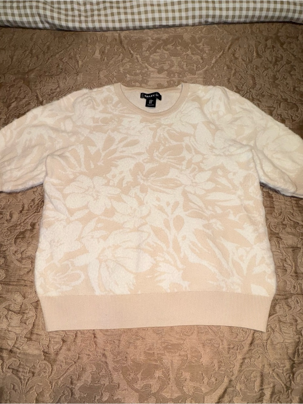 Bailey 44 Cream Floral Crewneck Sweater